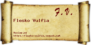 Flesko Vulfia névjegykártya